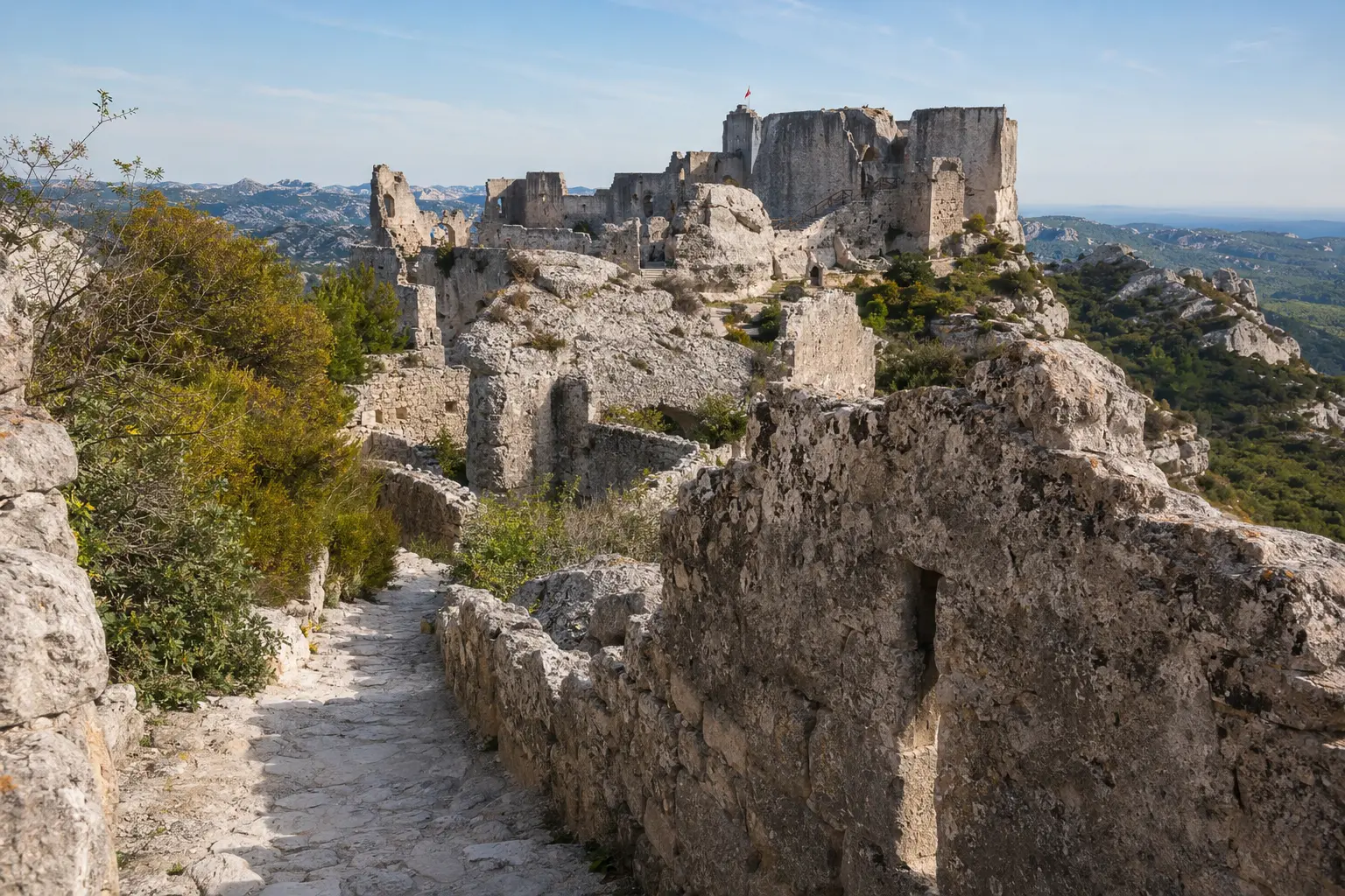 Les Baux-de-Provence on its rocky outcrop