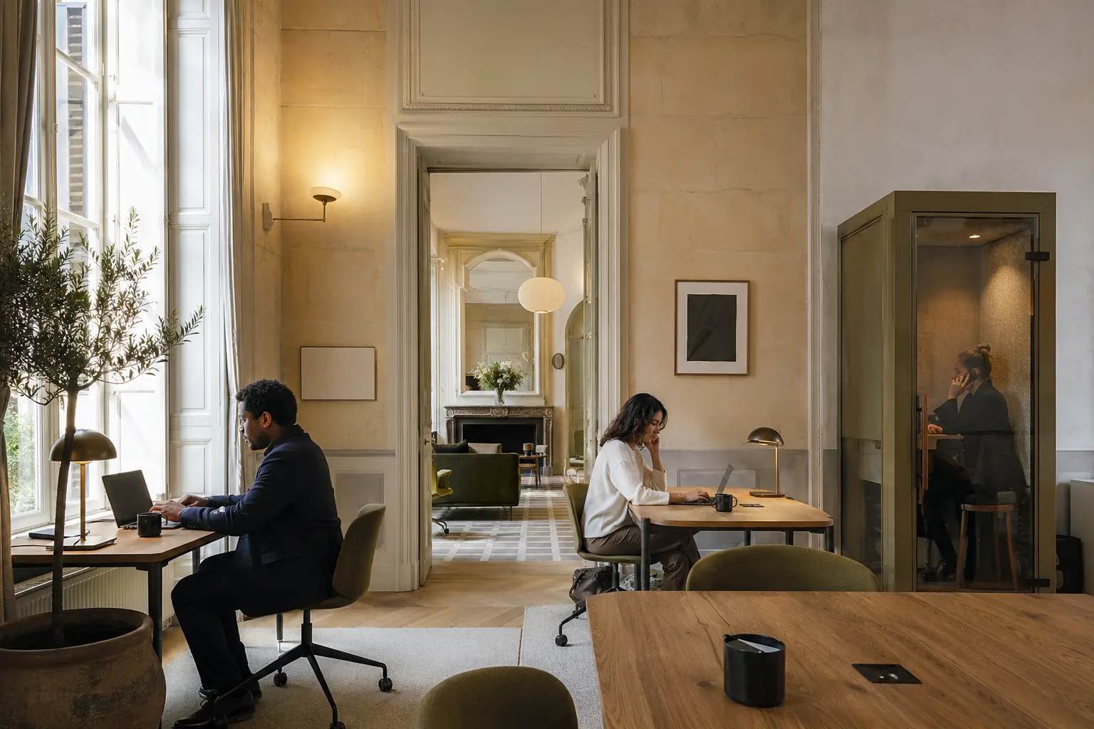 Coworking in a restored Aix townhouse