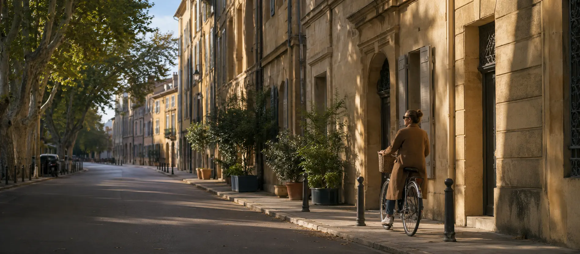Residential streets in historic Aix