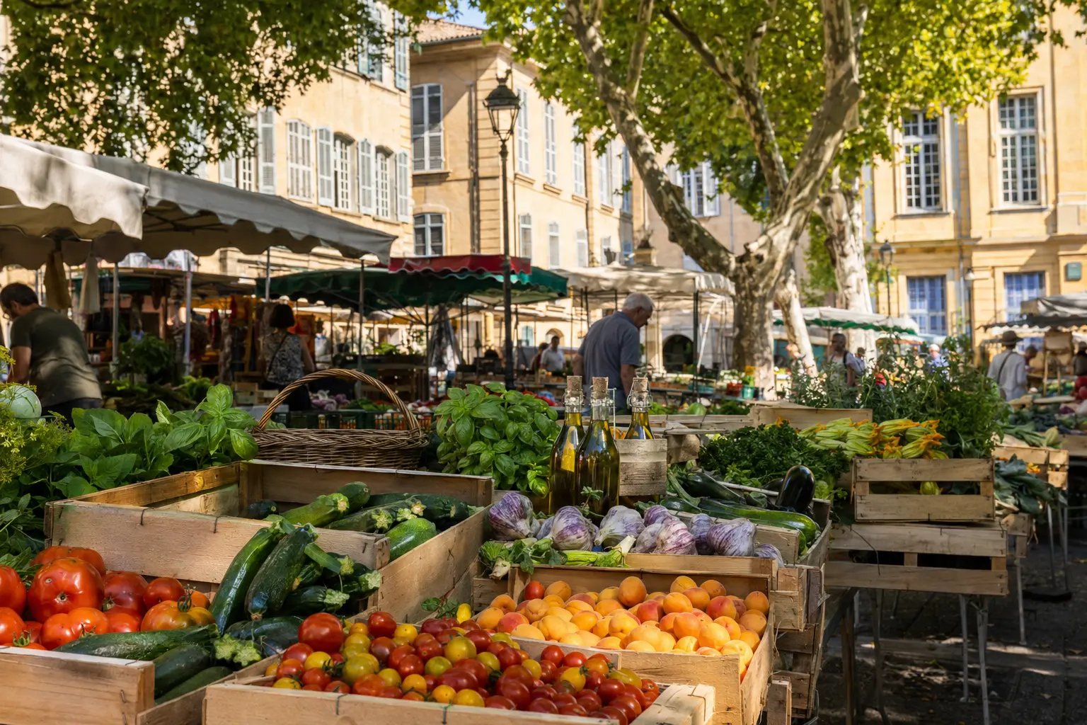 Provençal ingredients at an Aix market
