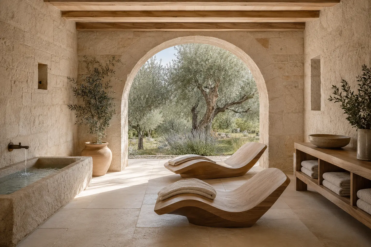 A refined wellness setting in Provence